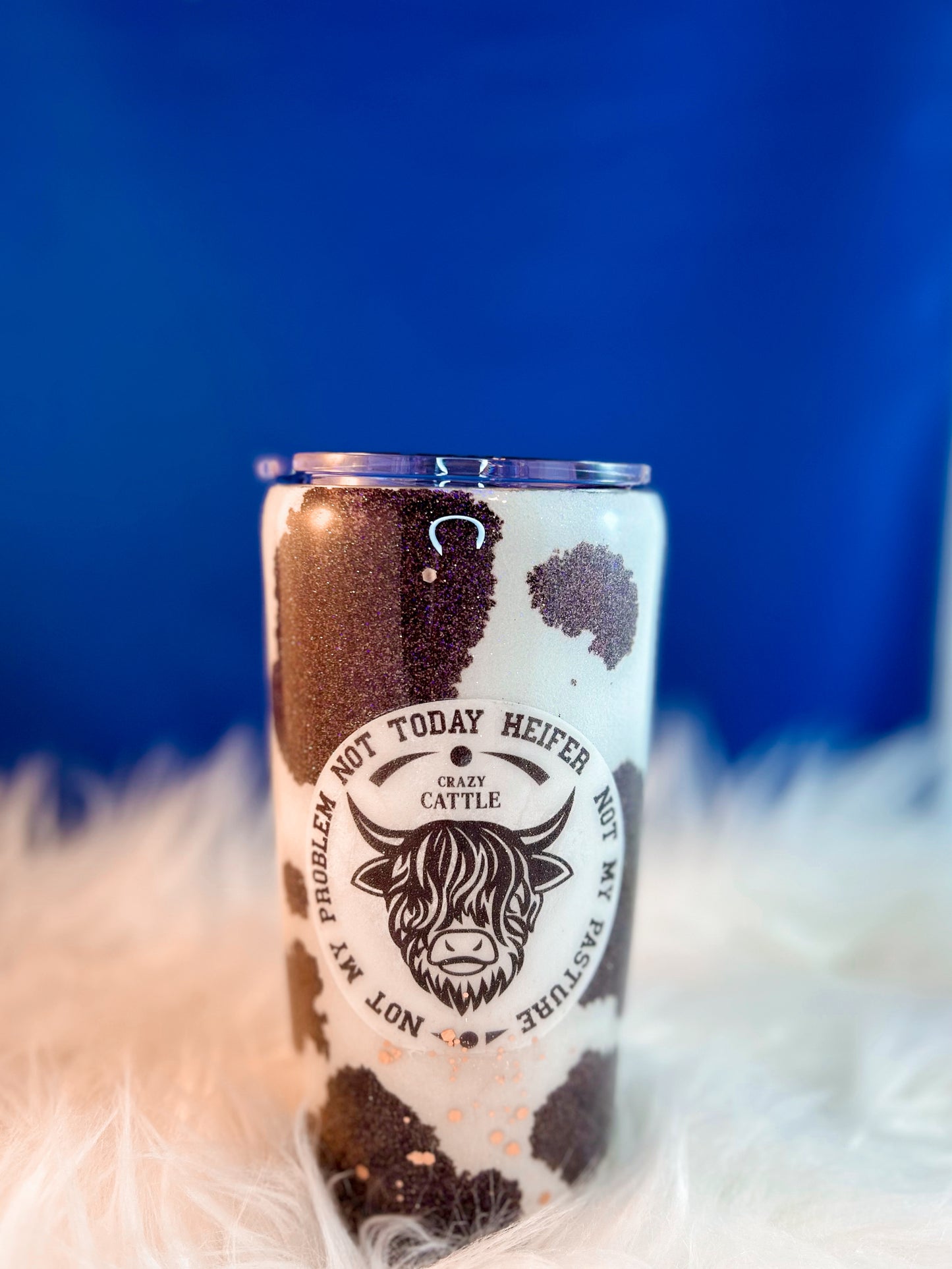 Not Today Heifer Highland Cow Tumbler