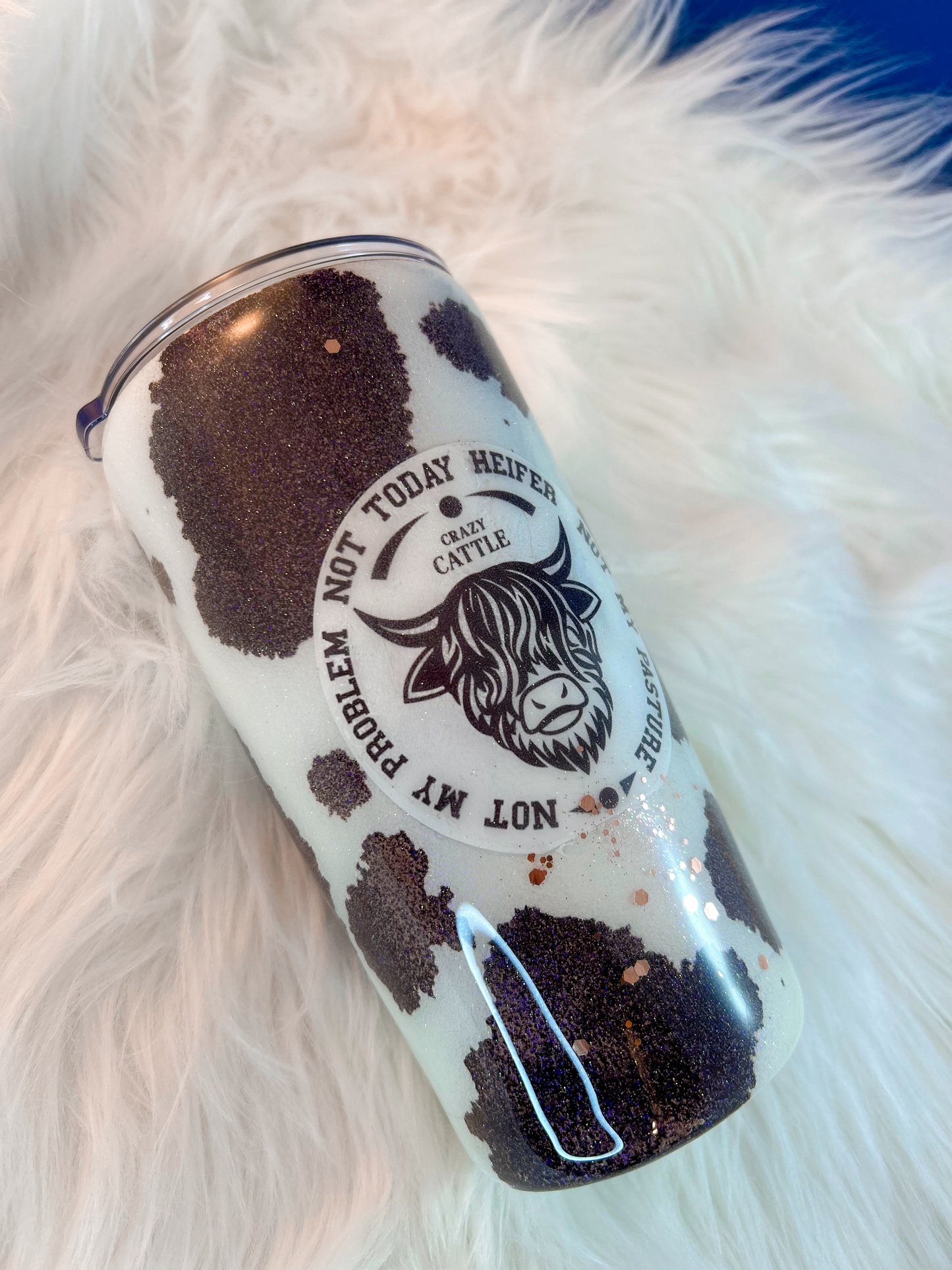 Not Today Heifer Highland Cow Tumbler
