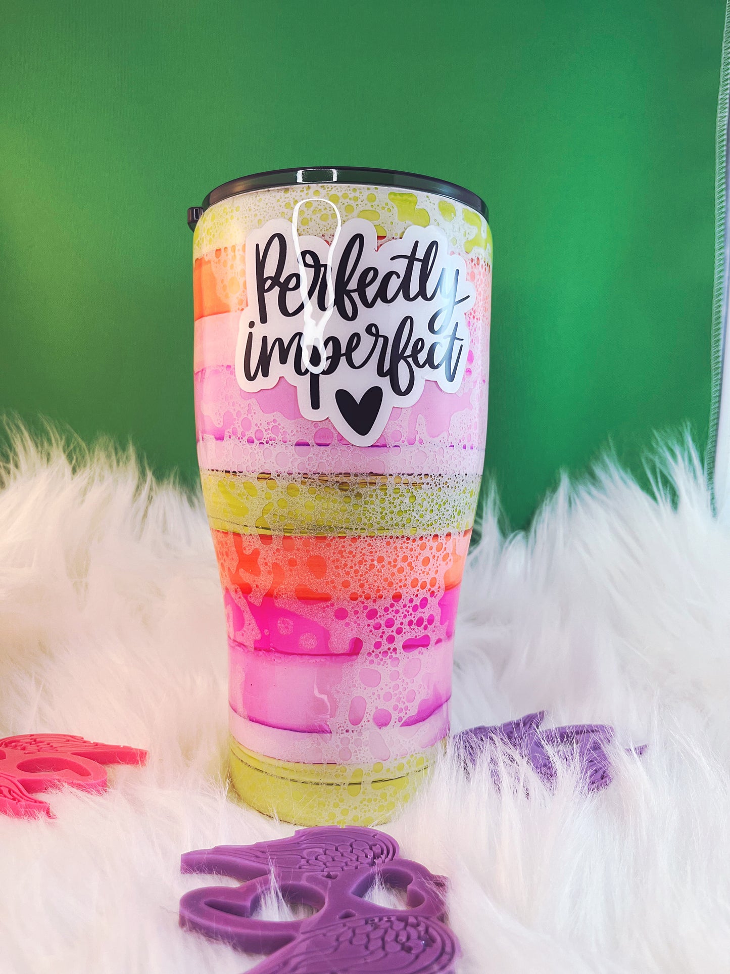 Perfectly Imperfect Glitter Tumbler – Handmade Epoxy Drinkware