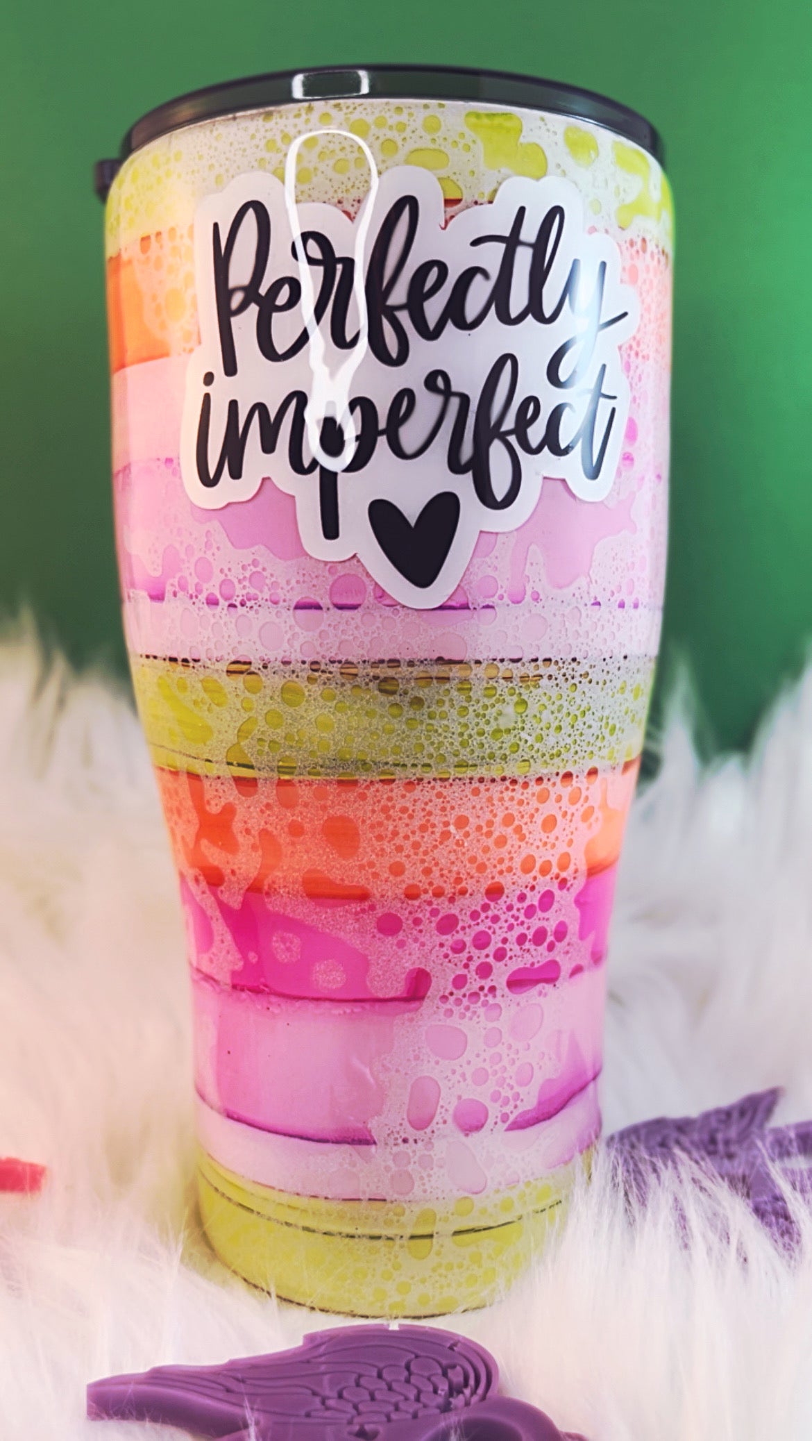 Perfectly Imperfect Glitter Tumbler – Handmade Epoxy Drinkware