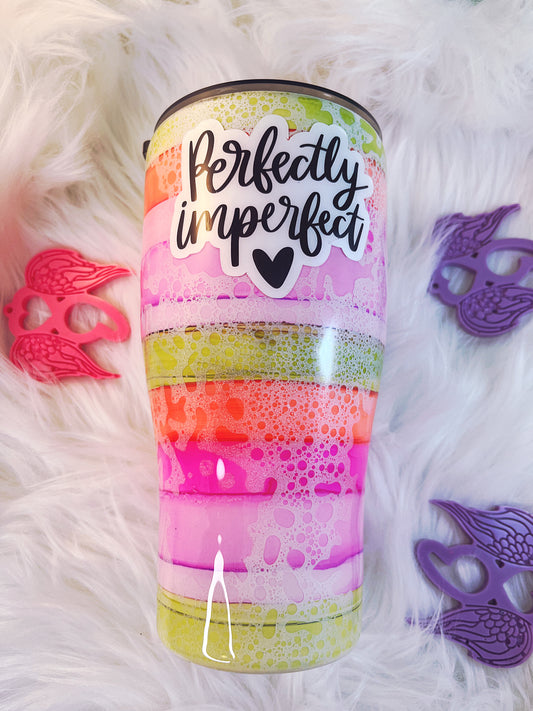 Perfectly Imperfect Glitter Tumbler – Handmade Epoxy Drinkware