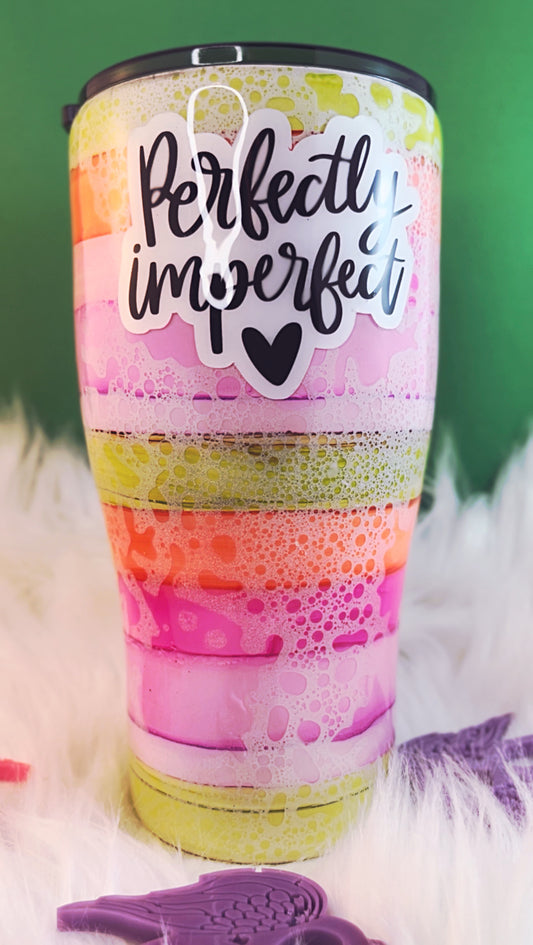 Perfectly Imperfect Glitter Tumbler – Handmade Epoxy Drinkware