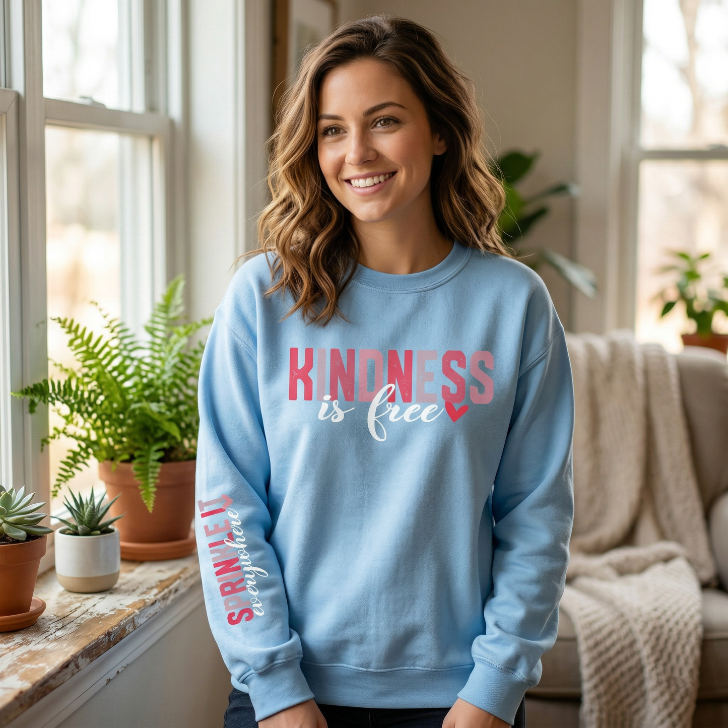 Kindness is Free Sprinkle it Everywhere Crewneck